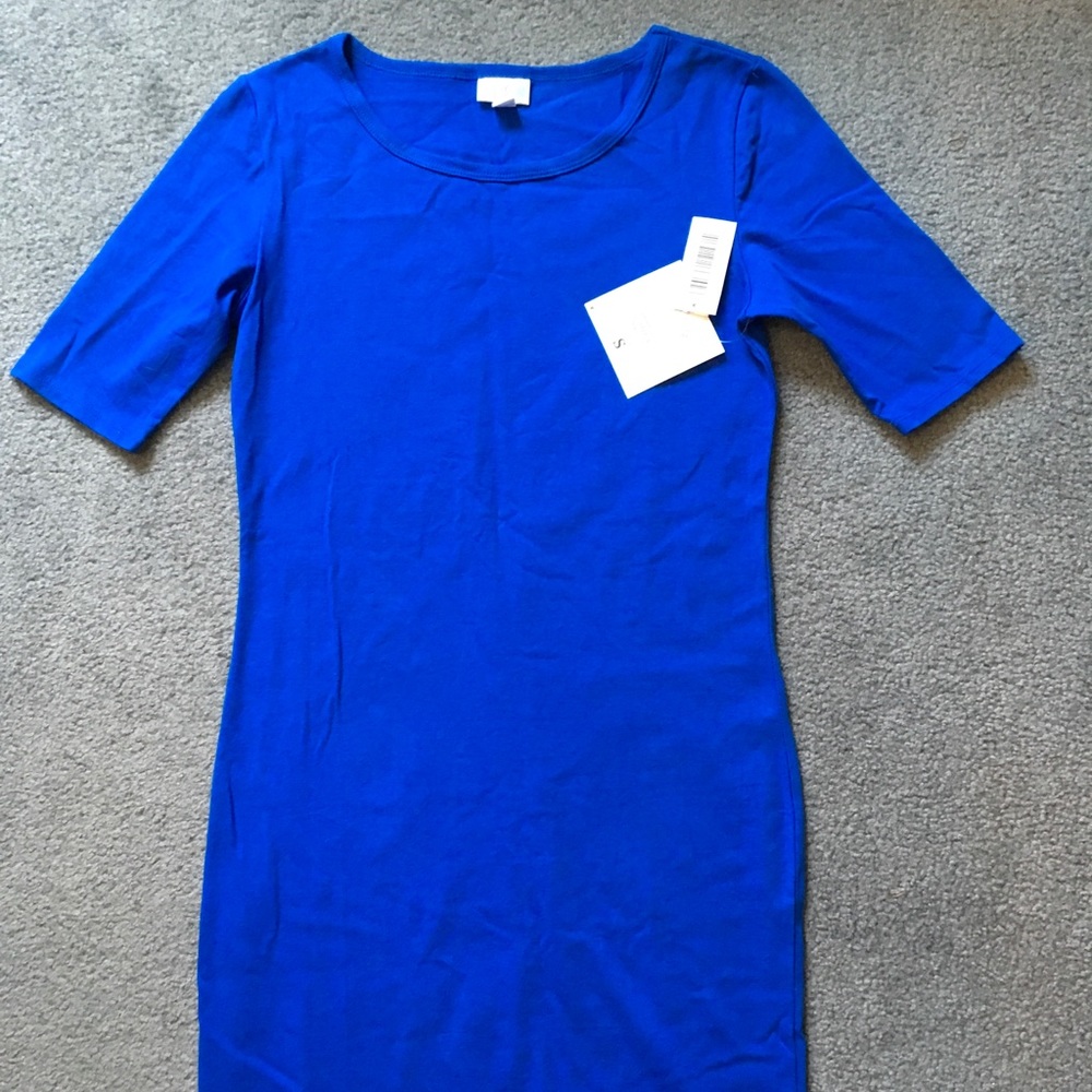 Lularoe bright blue sm Julia BNWT